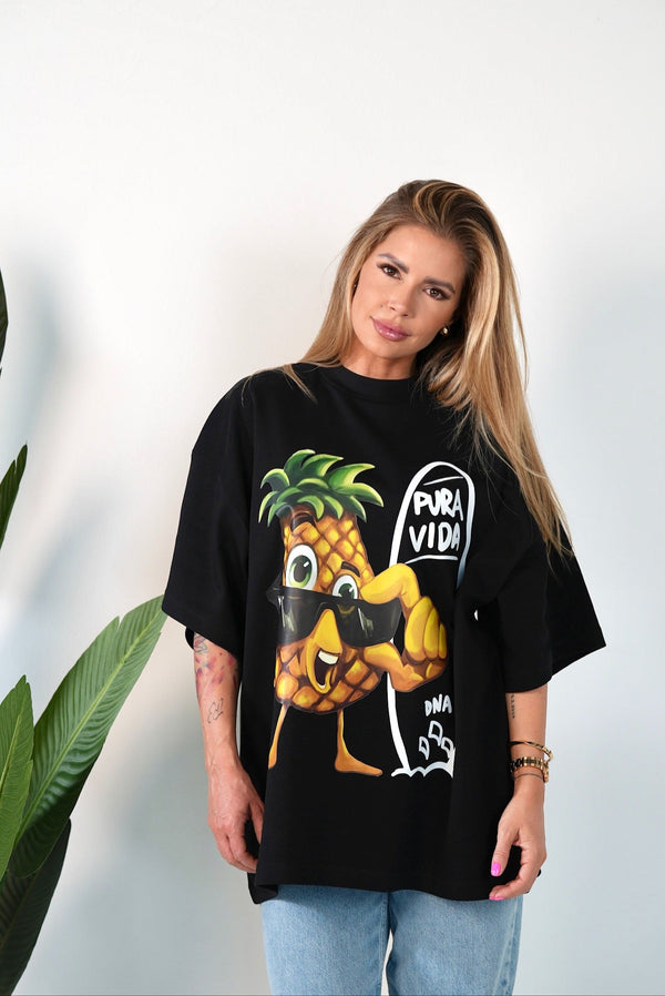 D.N.A Unisex Oversize Tričko PINEAPPLE